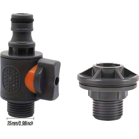Conector de agua, material de PVC duradero, fácil instalación, juego (1/2)