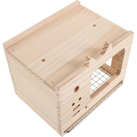 Nichoir pour Perruche Bois avec Ventilation et Fond Amovible Abri Élevage Confortable pour Perruches et Perroquets Cage Nettoyage Facile Habitat Sûr pour Accouplement et Éclosion (1/5)