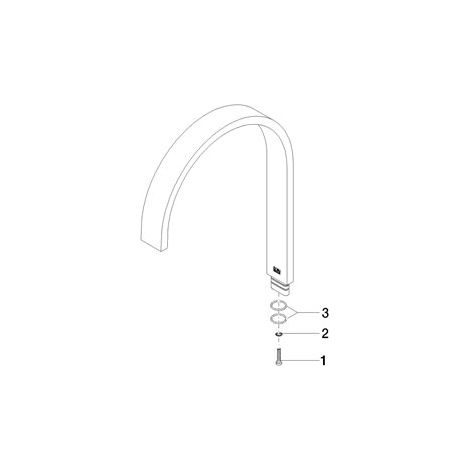 Dornbracht 90282217200-00 Bec de versement Pièces de rechange