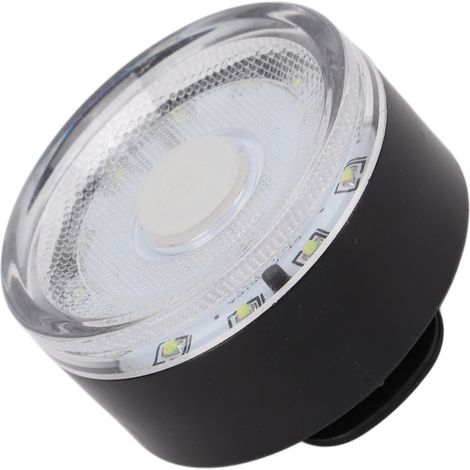 Wasserdichtes, per USB aufladbares, ultrahelles und rundes Fahrradrücklicht, weiß. (1/5)