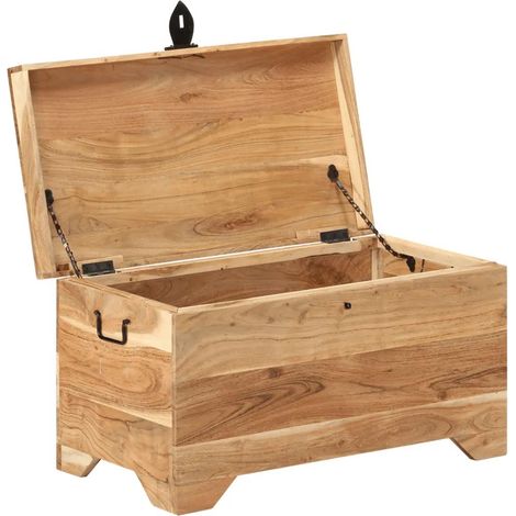 vidaxl Aufbewahrungstruhe Akazienholz braun 73x39x41 cm