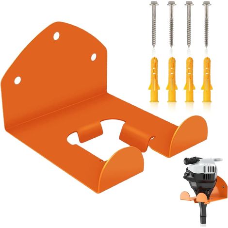1 Support Débroussailleuse, Alliage Aluminium, Acier Inoxydable, Fixation Murale, Pour Garage Et Jardin (1/5)
