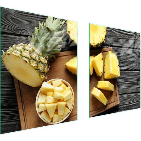 GLASSCHUTZPLATTE FÜR HERD 85x52 ANANAS (1/5)