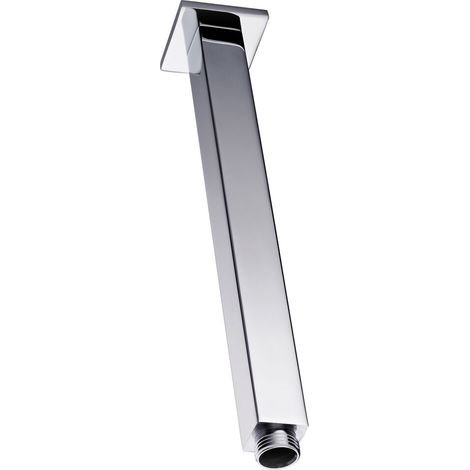 Balterley Modern Bathroom Long Square Ceiling Mounted Shower Arm Durable Stainless Steel Construction, 220mm - Chrome Finish