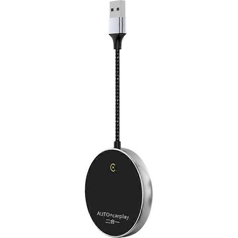 Boîtier CarPlay et Android Auto sans fil 2 en 1 pour voiture : adaptateur filaire vers sans fil Plug & Play Android Auto CarPlay Mini Box (1/5)