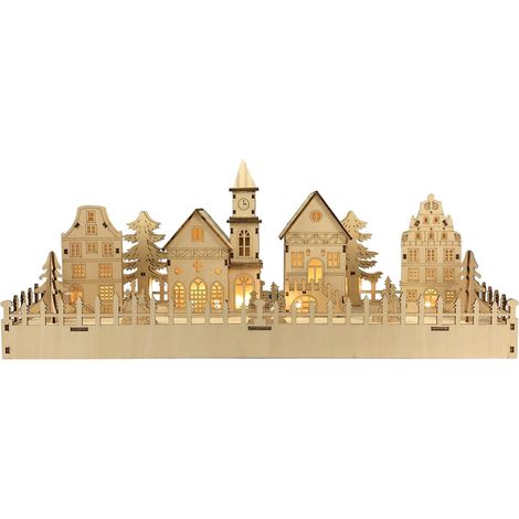 LED Annecy Wooden Christmas Village (1/5)
