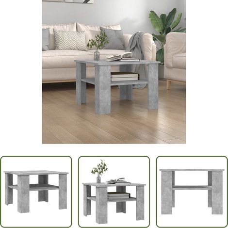 Betonfarbe Couchtisch - Couchtisch Betongrau 60x60x42 cm Holzwerkstoff (1/5)