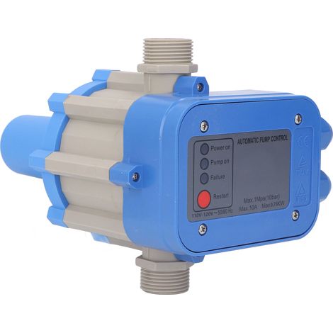 Régulateur de pression d'eau IP65 étanche, boîtier ABS haute dureté, interrupteur automatique pour pompe 110-120V (0,75KW) (1/5)