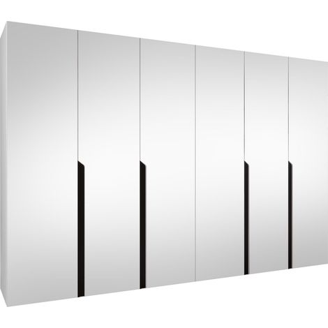 Armario Hartford 593, Blanco, 202x300x52cm, Puertas de armario: Con bisagras, Número de estantes: 0 (1/5)