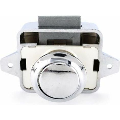 5 pièces,Bouton poussoir Loquet - sans clé Serrure de meuble,Argent (1/4)