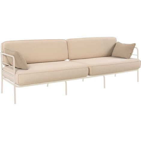 Selsey Preggel - Garten-Sofa 3-Sitzer, wasserabweisend, beige/cremefarbenes Gestell (1/5)