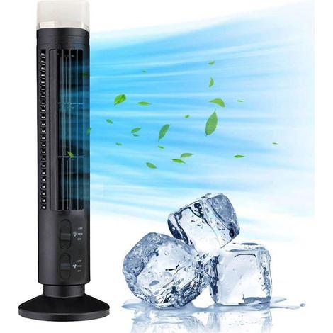13 Ventilateur Tour sans Pales, Ventilateurs Oscillants Intérieur à 90° , Ventilateur Portable USB sur Pied,Noir (1/5)
