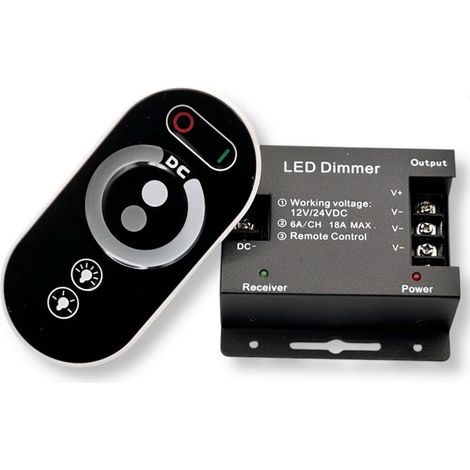 TRADE SHOP - Controller Dimmer Per Strisce Led Monocolore Dc12v-24v Con Telecomando 3 Canali A 6a Ap-01 - (1/5)