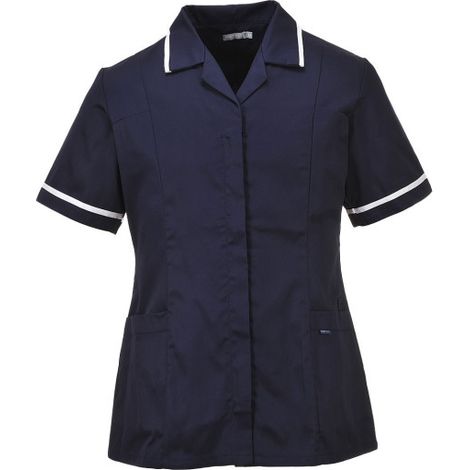 Bata laboral mujer Classic en colores corporativos tejido Kingsmill LW20 4XL Azul Marino