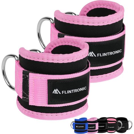 Pulley Ankle Strap for Weight Training, Adjustable Gymnastics Ankle Strap, Weightlifting Straps with Double D-Ring, Ankle Straps, Accessories for Fitness, Sport, Gym, Exercise, Pull-ups (1/5)