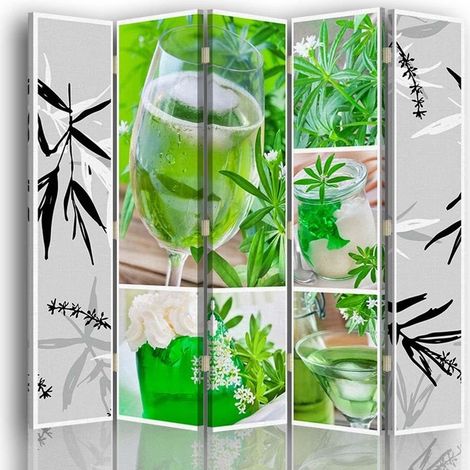 Paravento bilaterale, Rinfresco verde - 180x170 (1/5)