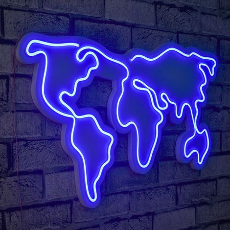 Neon Graph Éclairage LED décoratif en plastique  Bleu  66 x 38