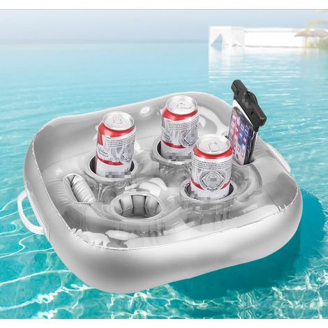 Porte-Gobelets Gonflable avec 6 Trous, Porte Verre Piscine Gonflable Support Plateau Gonflable De Boisson Flottante Bar Flottant Piscine pour Party, Piscine, Fête, Plage (1/5)