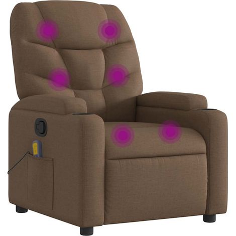 Maison Exclusive - Massagesessel Braun Stoff