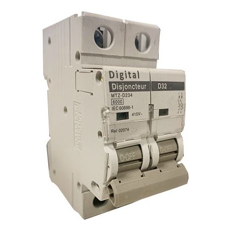 Digital 02074 Leistungsschalter 2P 32A 415V Kurve D 6kA