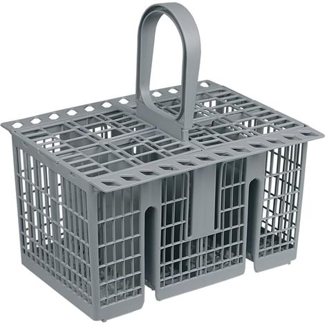 1 - Panier à couverts - Lave-vaisselle - Compatible Ariston Hotpoint Whirlpool - Gris - 20,7x16x22 cm (1/2)