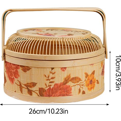 Kleiner Korb aus Rattan und Bambus, handgeflochten Kindertasche aus Bambusstroh (1/5)