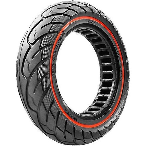 Pneu de rechange 10x2,5 pour trottinette électrique Ninebot MAX G30, type nid d'abeille, rouge. (1/5)