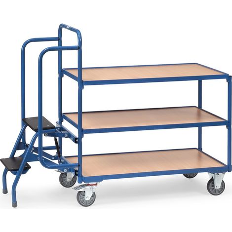 fetra Kommissionierwagen, Ladefläche 1000 x 600 mm, 3 Böden, Gesamthöhe 1155 mm (1/2)