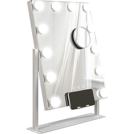 Miroir Lumineux LED tactile 3 modes éclairage USB SEREX blanc (1/5)