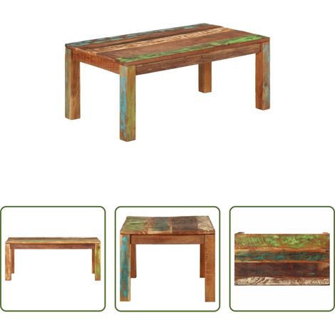 Bois de récupération - Table basse 110x55x40 cm bois de récupération massif (1/5)