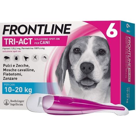 ANTIPARASSITARIO 'FRONTLINE TRI-ACT' cani 10/20 kg - 6 pipette ml 2