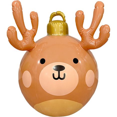 Boule De Noel Gonflable - Renne De Noel Gonflable - Décoration Extérieure Pour Jardin Et Terrasse - 73 X 53 X 53 Cm - 1 Pièce (1/5)