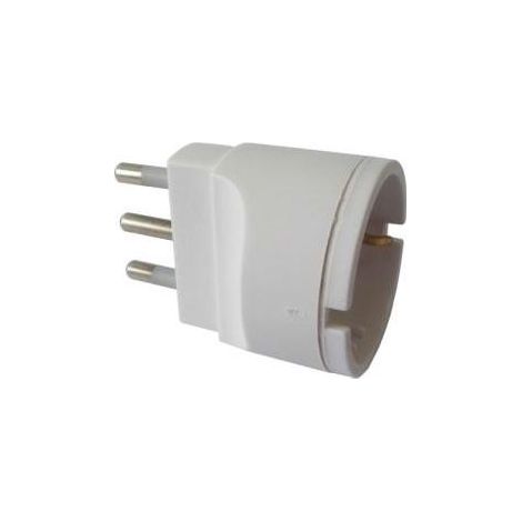 Electraline 71915 Adattatore presa tedesca schuko spina italiana grande 16A