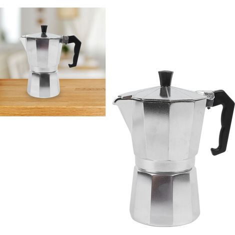 Mokkakanne aus Aluminium für den Außenbereich, Zuhause und Büro, Espressomaschine, achteckige Mokkakanne. (1/5)