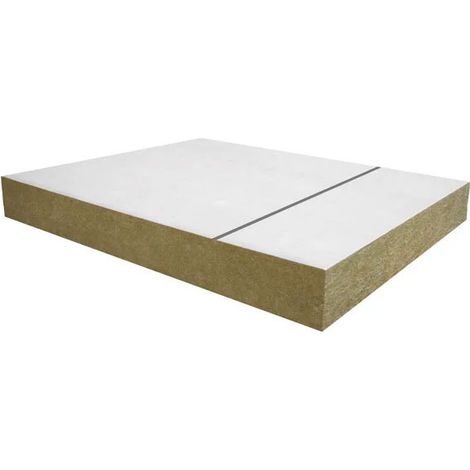 Knauf – Panneau laine de roche SMARTROOF ALL-FIX B 1000 × 1200 mm Ep.100 mm – Isolation thermo-acoustique toiture-terrasse – R 2,75 – Incombustible