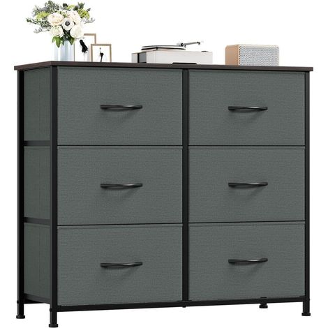 Stoffkommode mit 6 Schubladen, Aufbewahrungsschrank für Schlafzimmer & Wohnzimmer, 80x30x71.5cm (1/5)