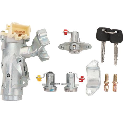 Kit cilindro serratura porta con chiavi 69052-12340, interruttore di controllo di ricambio aggiornato per Geo Prizm dal 1993 al 1997.