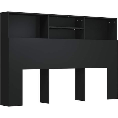 Maison Exclusive - Testiera con Contenitore Nero 160x19x103,5 cm