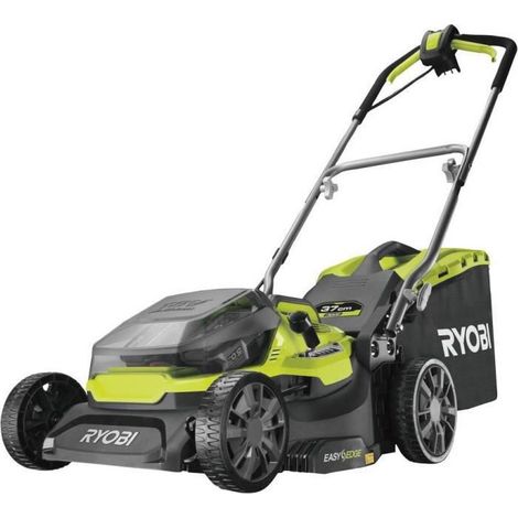 RYOBI - Cortacésped empujado HÍBRIDO 36V (alimentación por 2 baterías ONE+™) - corte 37 cm + 2 baterías de 5 Ah y cargador - RY18LMH37A-250 (1/5)