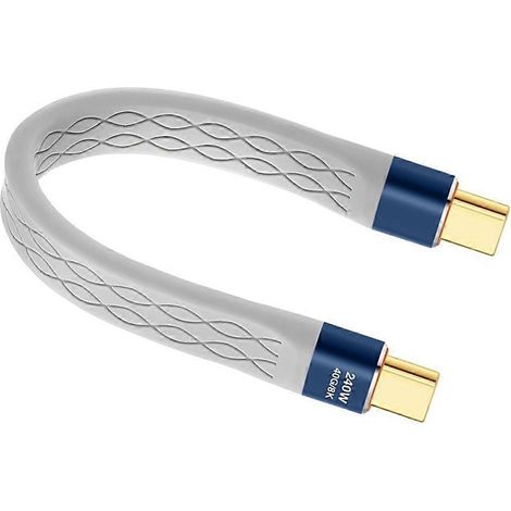 Câble de données court USB-C 240 W, 40 Gbit/s, charge rapide pour ordinateur portable et téléphone (1/5)