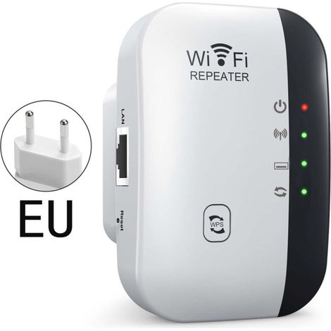 Amplificateur Wi-Fi, amplificateur Internet sans fil 2,4 GHz pour la maison, amplificateur de signal WLAN 300 Mbps, facile à installer et à couvrir (1/4)