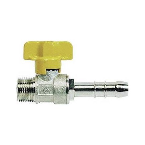 RUBINETTO A SFERA GAS CON PORTAGOMMA M Misura: 1/2 x 14  Metano  DN 10