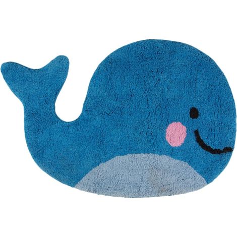 Tapis de Sol Antidérapant Motif Baleine Bleu 63x47 Cm pour Entrée Maison la Cuisine Salle de Bain Absorbant et Antidérapant Paillasson D’intérieur (1/5)