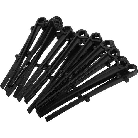 Lot de 50 Clips de Fixation Noirs en Abs pour Grille de Gouttière, Résistants Vent, Supportant un Écoulement de L'eau, pour Installation de Gouttières de Toit (1/5)