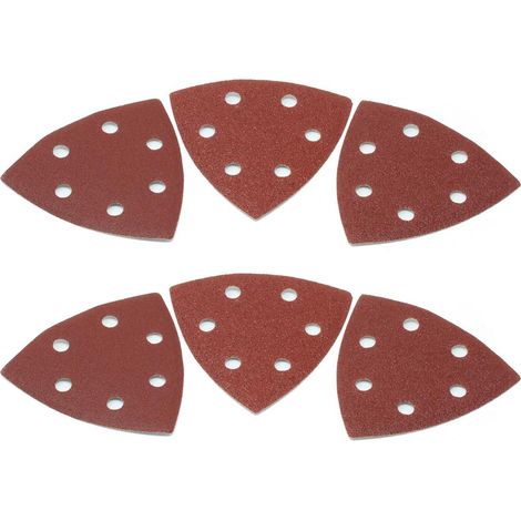 Schleifpapier Set, 6-teilig mit unterschiedlichen Körnungen, passend für Aldi FERREX 20 Volt Akku Multifunktionswerkzeug (2x K60, 2x K80, 2x K120)