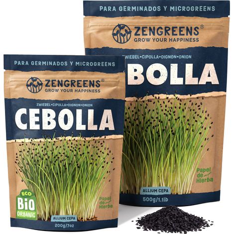 Semillas para germinar eco Cebolla 200 g brotes y microgreens (1/5)