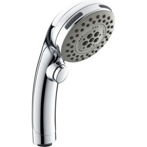 Pommeau de douche avec bouton d'arrêt Douchette à main 5 types de pommeaux de douche au choix Pommeau de douche anti-calcaire à picots universel (1/4)