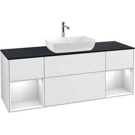 V&B Waschtischunterschrank FINION 1000x603x501mm Regal glos. wh glos. wh (1/4)