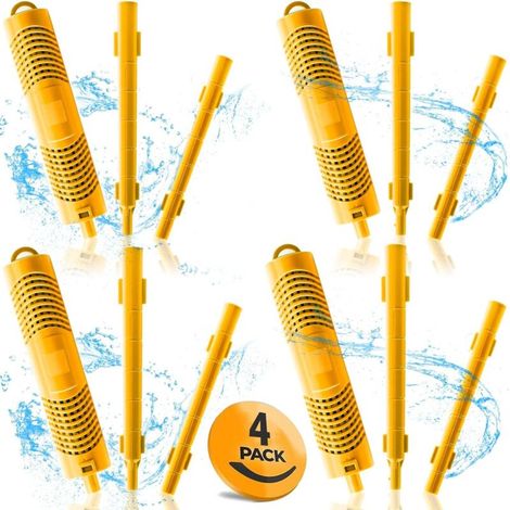 Lot de 4 bâtons minéraux pour Spa - pour Cartouche filtrante de Jacuzzi - Durée de Vie de 4 Mois - Jaune (1/4)