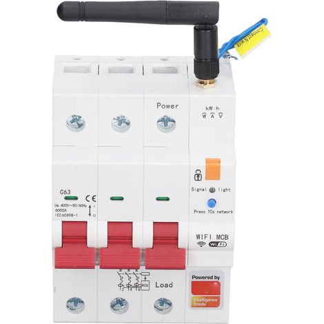 WLAN-Mess-Leistungsschalter 3P 63A Fernbedienung Zeitschaltuhr Intelligenter Fehlerstromschutzschalter AC400V (1/5)